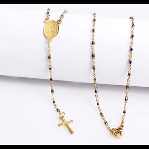 18k Gold plated Cross necklace.